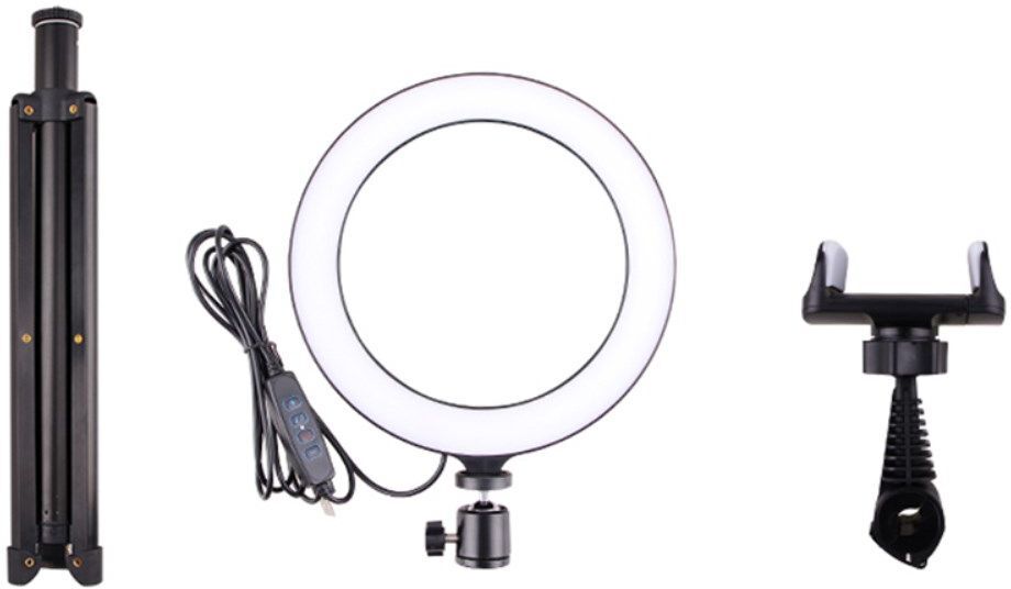 Selfie Ring Licht Tripod met Statief en Houder voor Smartphone Zwart afbeelding 7