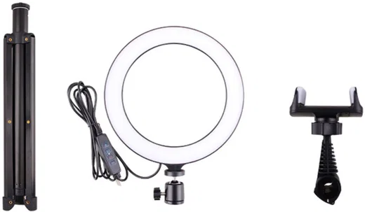 Selfie Ring Licht Tripod met Statief en Houder voor Smartphone Zwart afbeelding 7