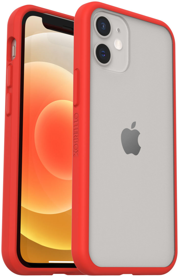 OtterBox React Apple iPhone 12 Mini Hoesje Transparant Rood afbeelding 1