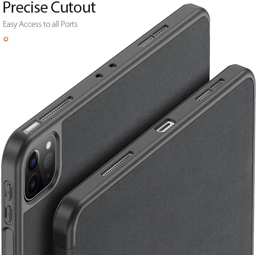 Dux Ducis Domo Apple iPad Pro 12.9 2021 Hoes Tri-Fold Book Case Zwart afbeelding 11