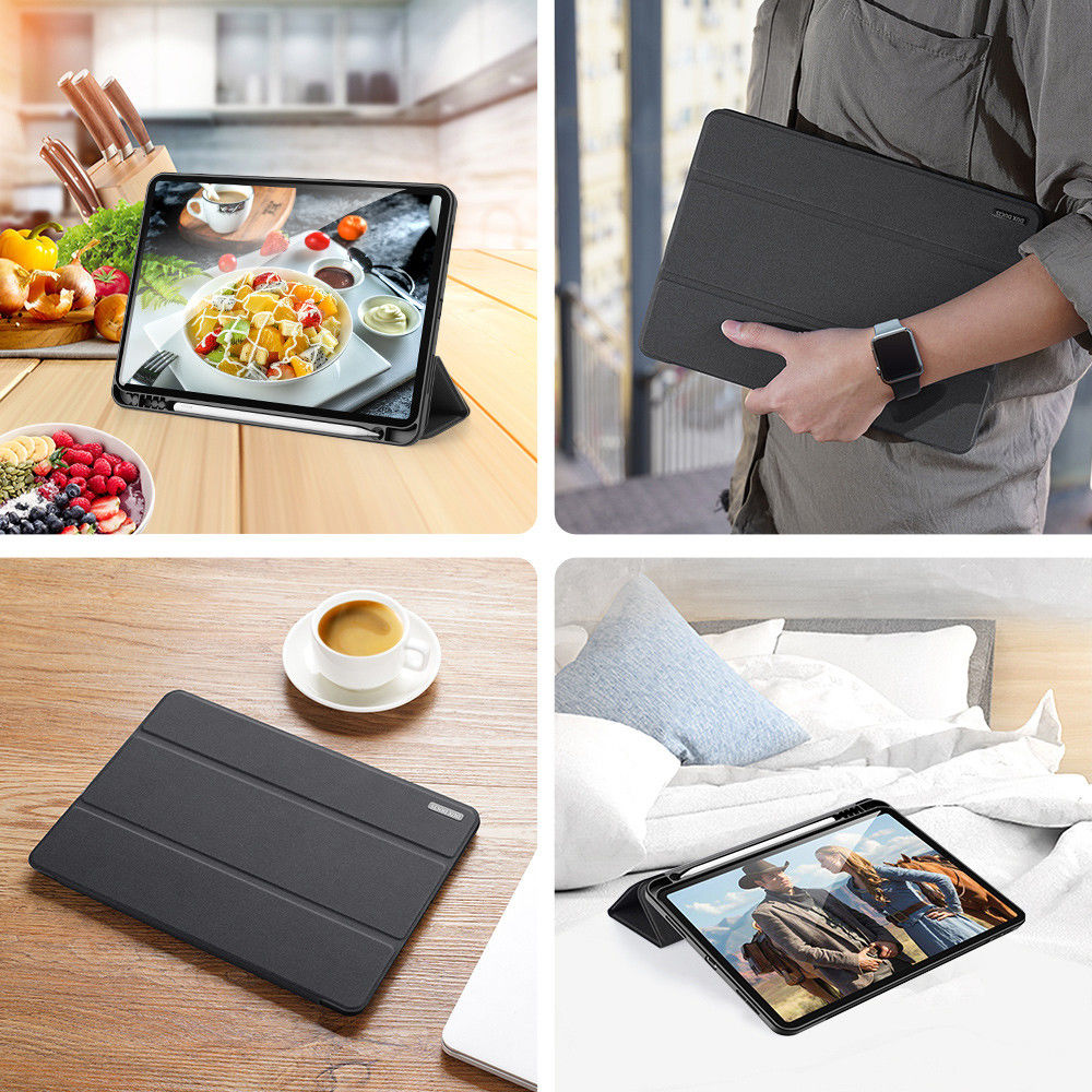 Dux Ducis Domo Apple iPad Pro 12.9 2021 Hoes Tri-Fold Book Case Zwart afbeelding 12