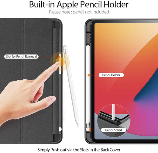 Dux Ducis Domo Apple iPad Pro 12.9 2021 Hoes Tri-Fold Book Case Zwart afbeelding 7