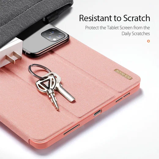 Dux Ducis Domo Apple iPad Pro 12.9 2021 Hoes Tri-Fold Book Case Roze afbeelding 5