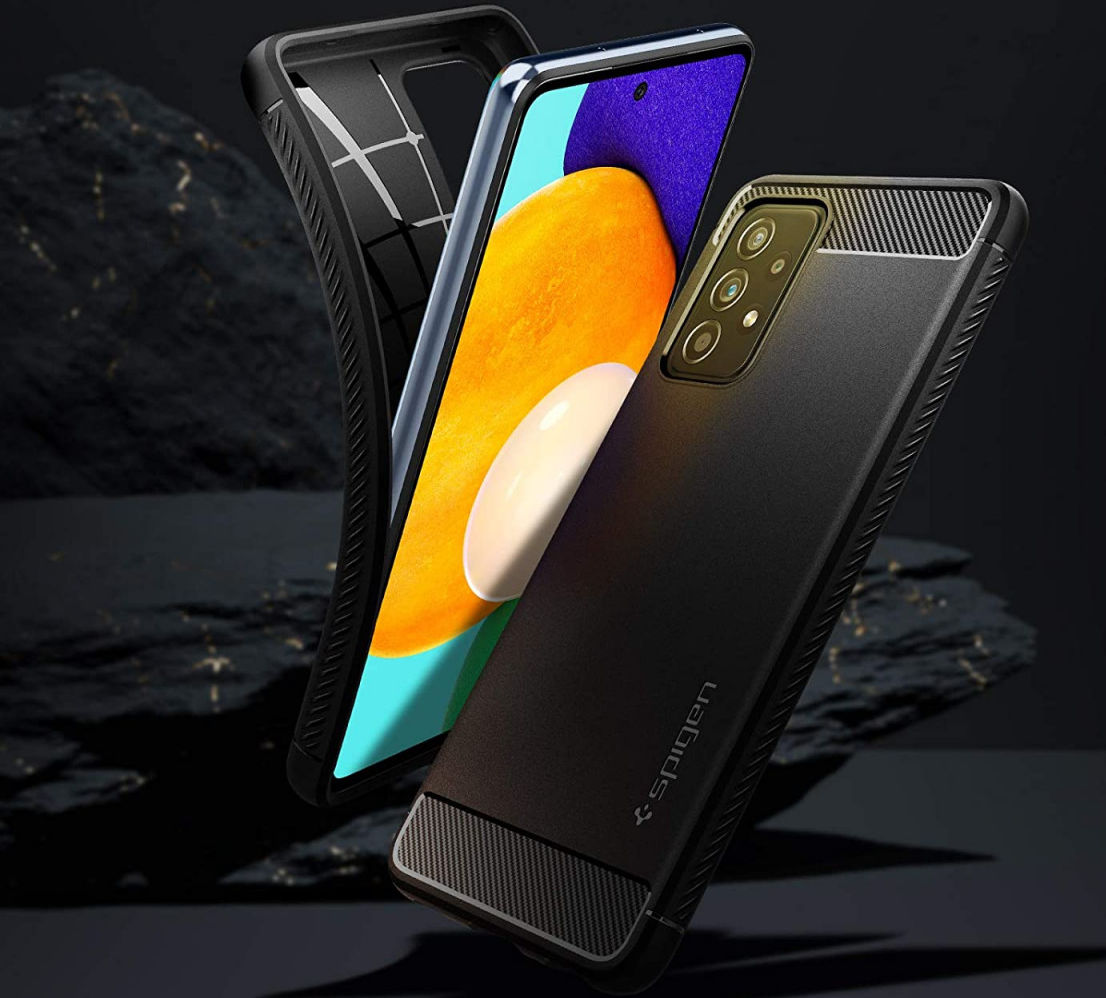 Spigen Rugged Armor Samsung Galaxy A52 / A52S Hoesje Back Cover Zwart afbeelding 4