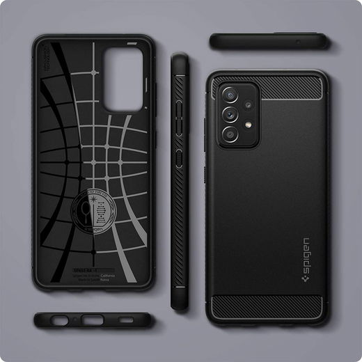 Spigen Rugged Armor Samsung Galaxy A52 / A52S Hoesje Back Cover Zwart afbeelding 8