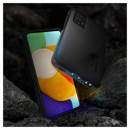 Spigen Tough Armor Samsung Galaxy A52 / A52S Hoesje Back Cover Zwart afbeelding 2