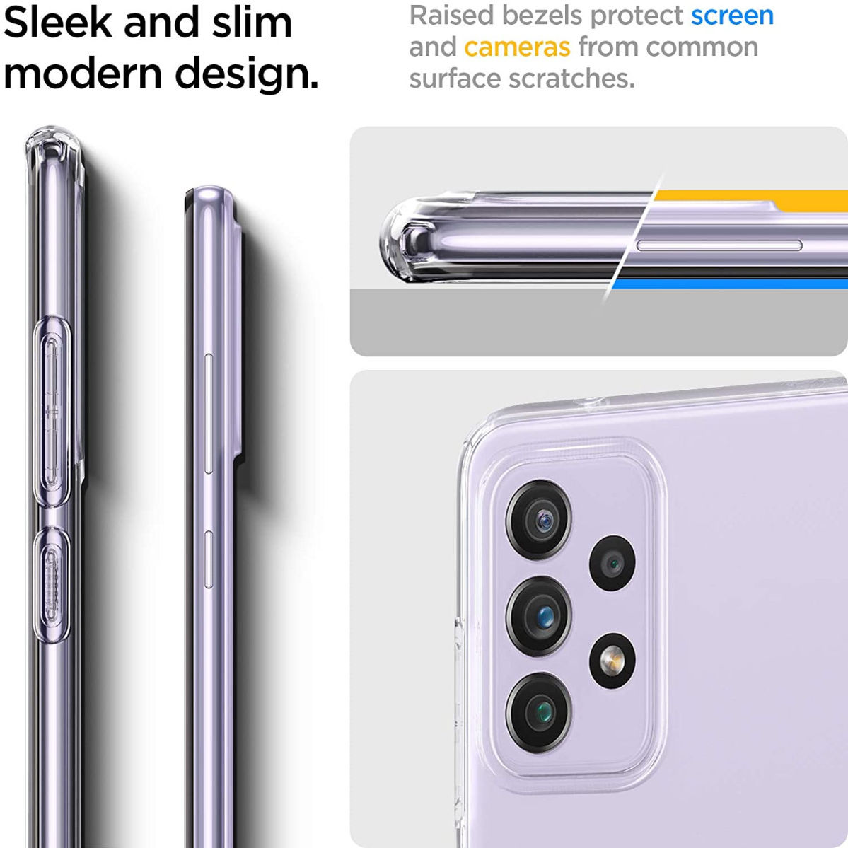 Spigen Liquid Crystal Samsung Galaxy A72 Hoesje Transparant afbeelding 3