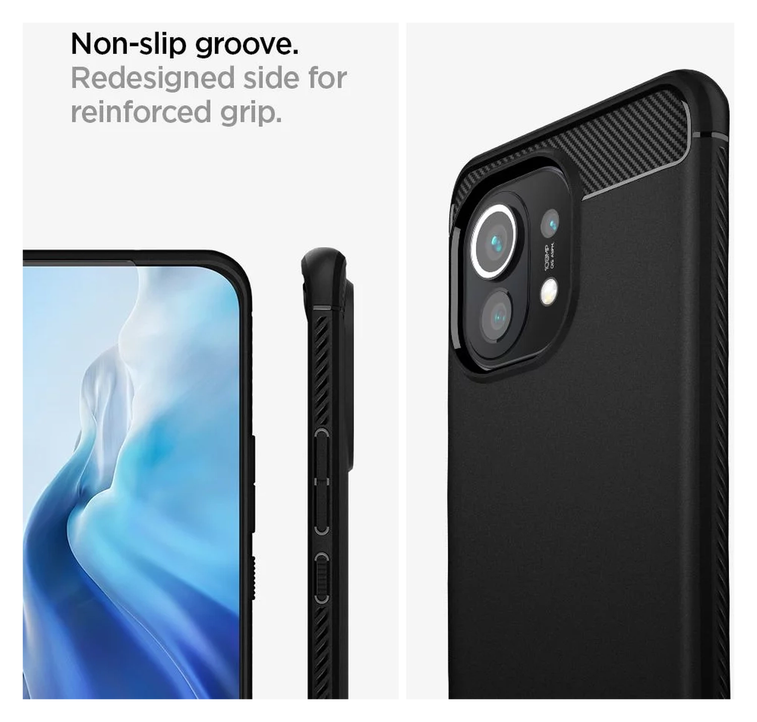 Spigen Rugged Armor Xiaomi Mi 11 Hoesje Back Cover Zwart afbeelding 3