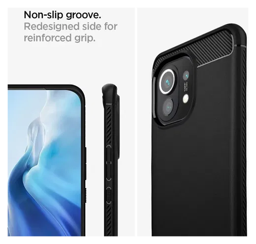 Spigen Rugged Armor Xiaomi Mi 11 Hoesje Back Cover Zwart afbeelding 3