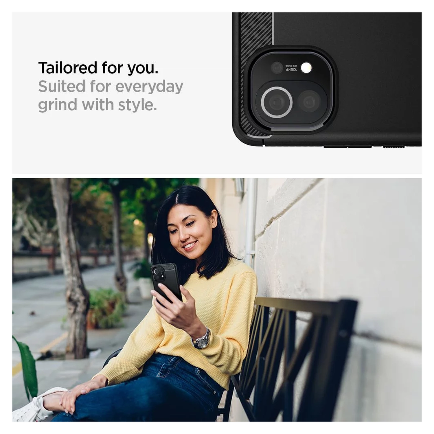 Spigen Rugged Armor Xiaomi Mi 11 Hoesje Back Cover Zwart afbeelding 4