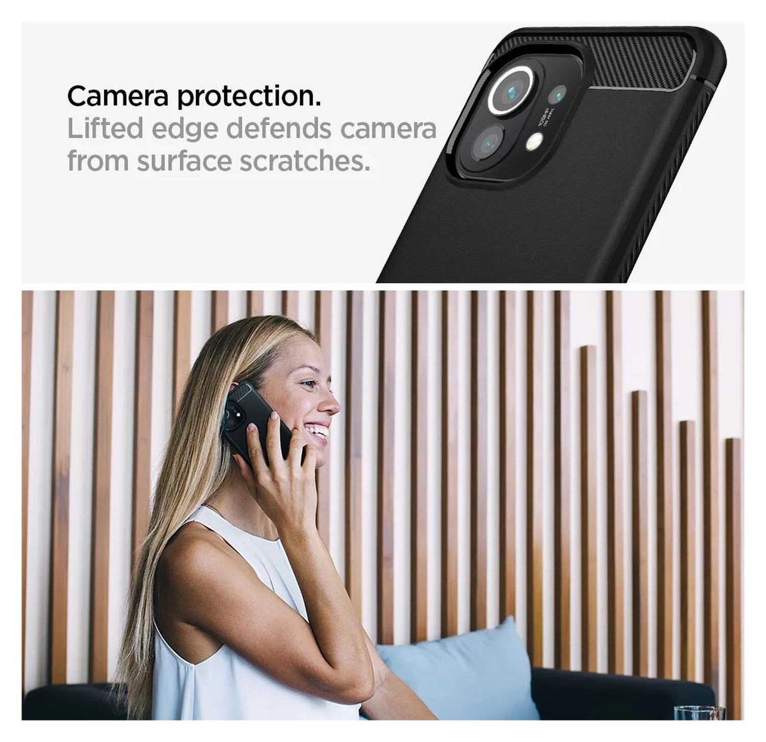 Spigen Rugged Armor Xiaomi Mi 11 Hoesje Back Cover Zwart afbeelding 5