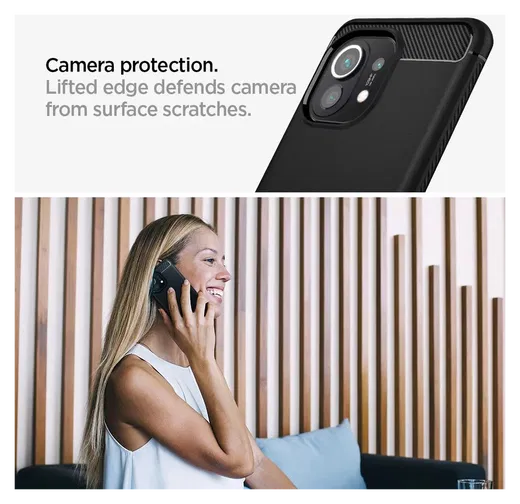 Spigen Rugged Armor Xiaomi Mi 11 Hoesje Back Cover Zwart afbeelding 5