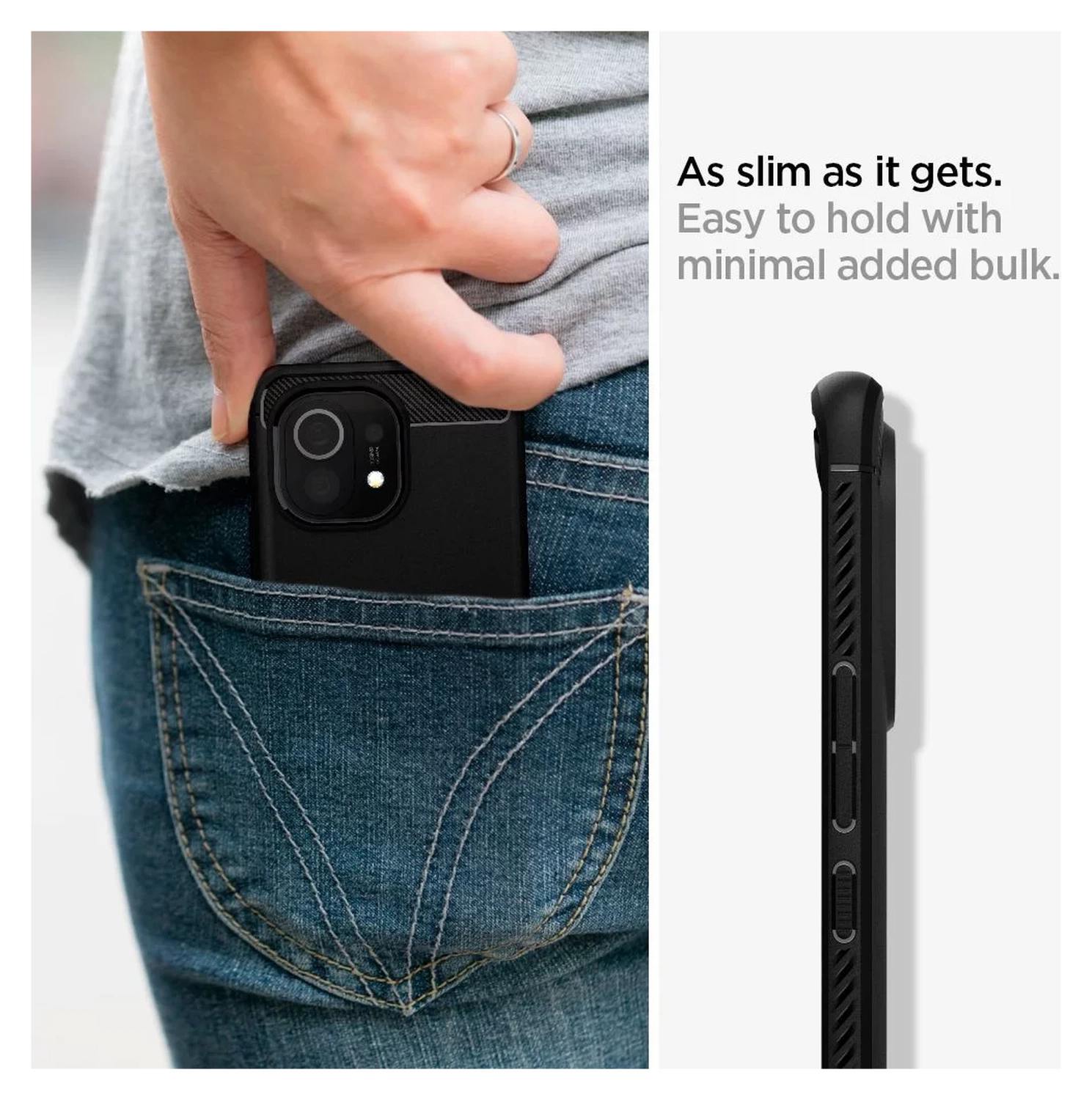 Spigen Rugged Armor Xiaomi Mi 11 Hoesje Back Cover Zwart afbeelding 6