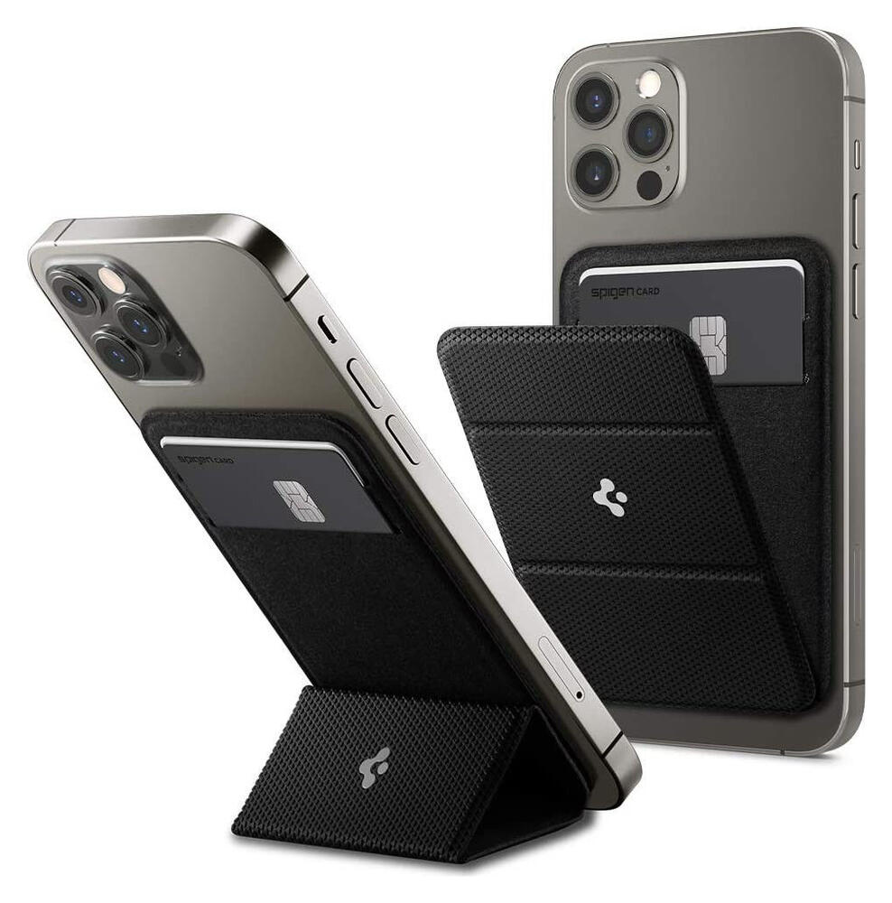 Spigen Smart Fold Wallet Apple MagSafe Kaarthouder voor iPhone Zwart afbeelding 4