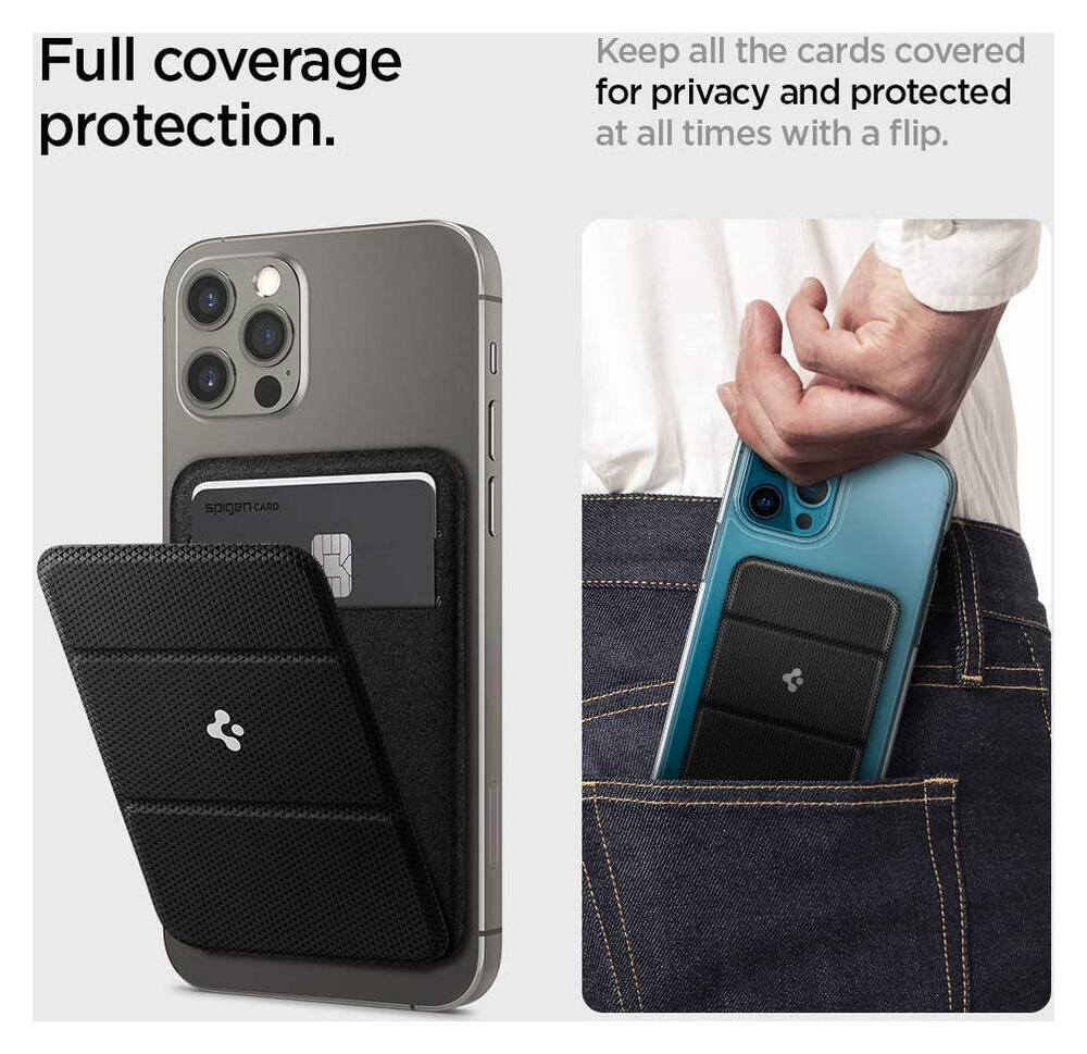 Spigen Smart Fold Wallet Apple MagSafe Kaarthouder voor iPhone Zwart afbeelding 8