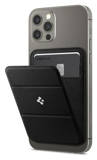 Spigen Smart Fold Wallet Apple MagSafe Kaarthouder voor iPhone Zwart afbeelding 1