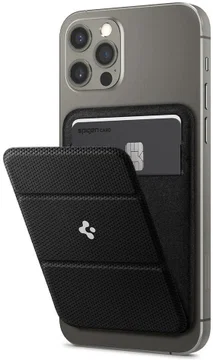 Spigen Smart Fold Wallet Apple MagSafe Kaarthouder voor iPhone Zwart