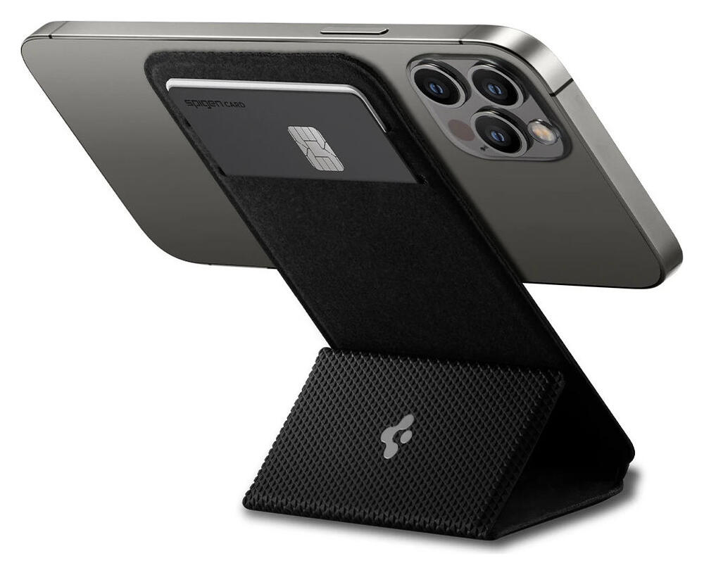 Spigen Smart Fold Wallet Apple MagSafe Kaarthouder voor iPhone Zwart afbeelding 3