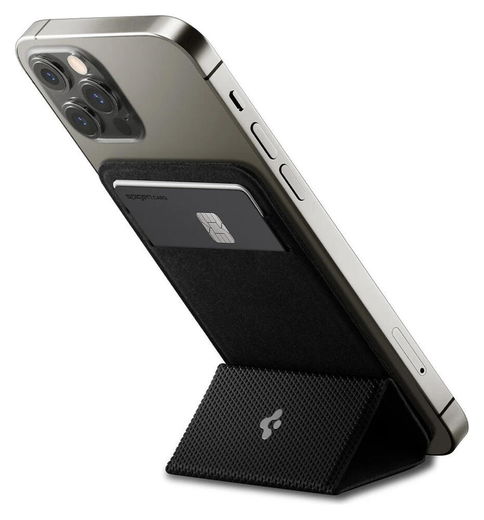 Spigen Smart Fold Wallet Apple MagSafe Kaarthouder voor iPhone Zwart afbeelding 2