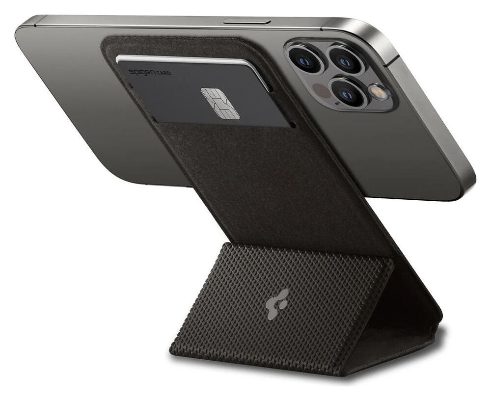 Spigen Smart Fold Wallet Apple MagSafe Kaarthouder voor iPhone Grijs afbeelding 3