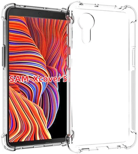 Samsung Galaxy Xcover 5 Hoesje Schokbestendig Transparant afbeelding 1