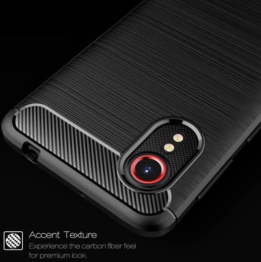 Samsung Galaxy Xcover 5 Hoesje Geborsteld TPU Flexibele Cover Zwart afbeelding 7