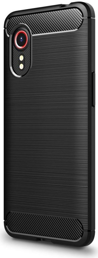 Samsung Galaxy Xcover 5 Hoesje Geborsteld TPU Flexibele Cover Zwart afbeelding 1