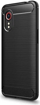Samsung Galaxy Xcover 5 Hoesje Geborsteld TPU Flexibele Cover Zwart