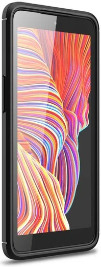 Samsung Galaxy Xcover 5 Hoesje Geborsteld TPU Flexibele Cover Zwart afbeelding 4