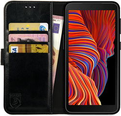 Rosso Element Samsung Galaxy Xcover 5 Hoesje Wallet Book Cover Zwart afbeelding