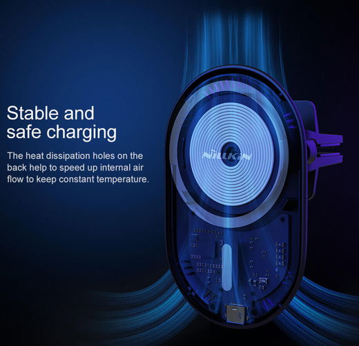 Nillkin Magnetische Ventilatierooster Houder met Draadloos MagSafe Opladen 10W afbeelding 15