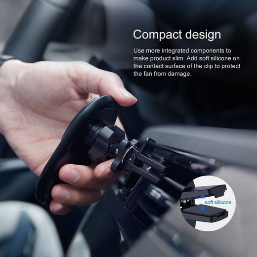 Nillkin Magnetische Ventilatierooster Houder met Draadloos MagSafe Opladen 10W afbeelding 17