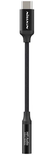 Nillkin Hifi USB-C naar 3.5mm Jack Headset Adapter Zwart afbeelding 3