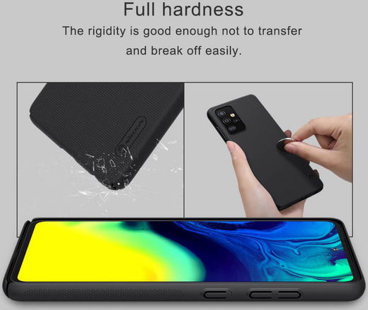 Nillkin Super Frosted Shield Hoesje Samsung Galaxy A52 / A52S Zwart afbeelding 11