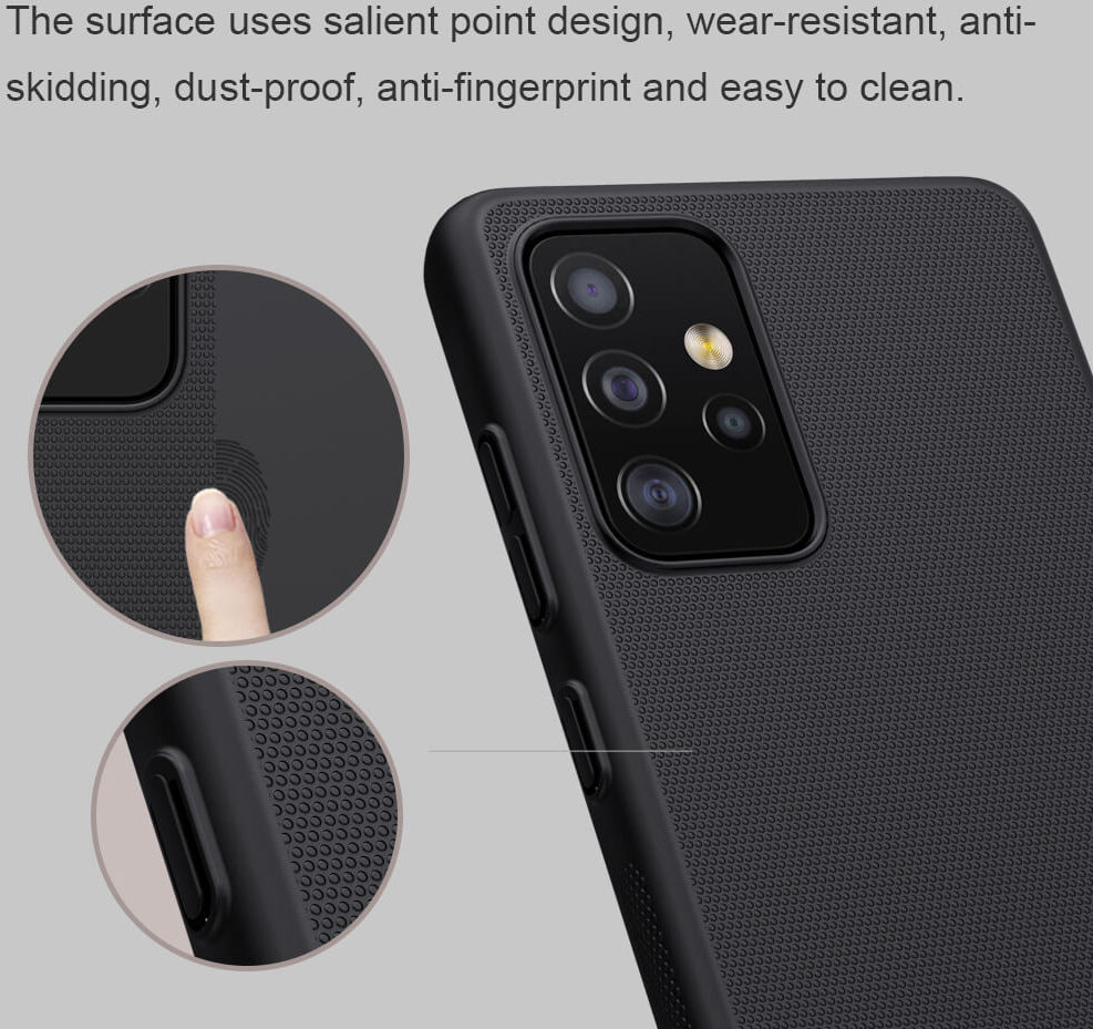 Nillkin Super Frosted Shield Hoesje Samsung Galaxy A52 / A52S Zwart afbeelding 12