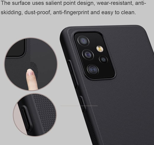 Nillkin Super Frosted Shield Hoesje Samsung Galaxy A52 / A52S Zwart afbeelding 12