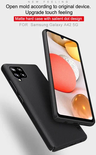 Nillkin Super Frosted Shield Hoesje Samsung Galaxy A42 Zwart afbeelding 6
