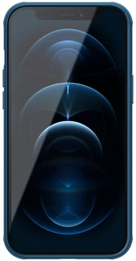 Nillkin Super Frosted Shield iPhone 12 Pro Max Hoesje MagSafe Blauw afbeelding 2