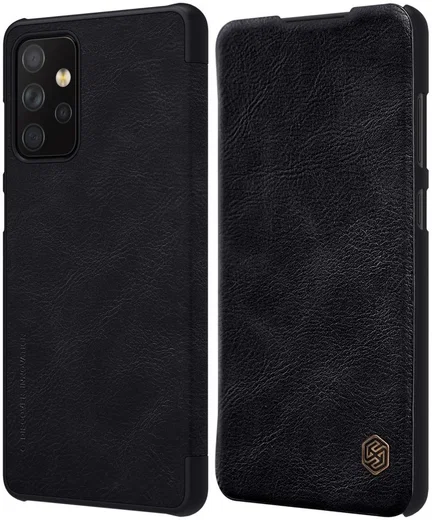 Nillkin Qin Samsung Galaxy A72 Hoesje Book Case Kunstleer Zwart afbeelding 3