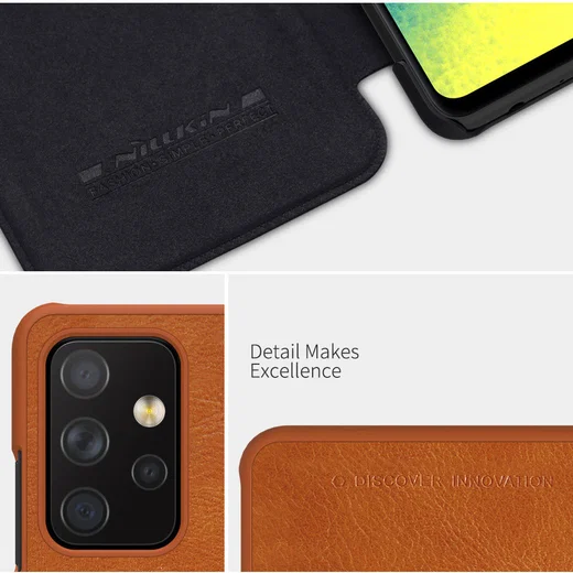 Nillkin Qin Samsung Galaxy A72 Hoesje Book Case Kunstleer Zwart afbeelding 16