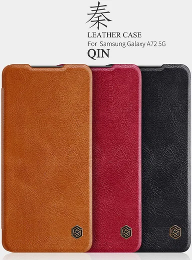 Nillkin Qin Samsung Galaxy A72 Hoesje Book Case Kunstleer Zwart afbeelding 8