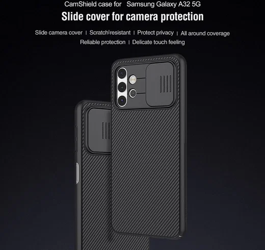 Nillkin CamShield Samsung Galaxy A32 5G Hoesje met Camera Slider Zwart afbeelding 11