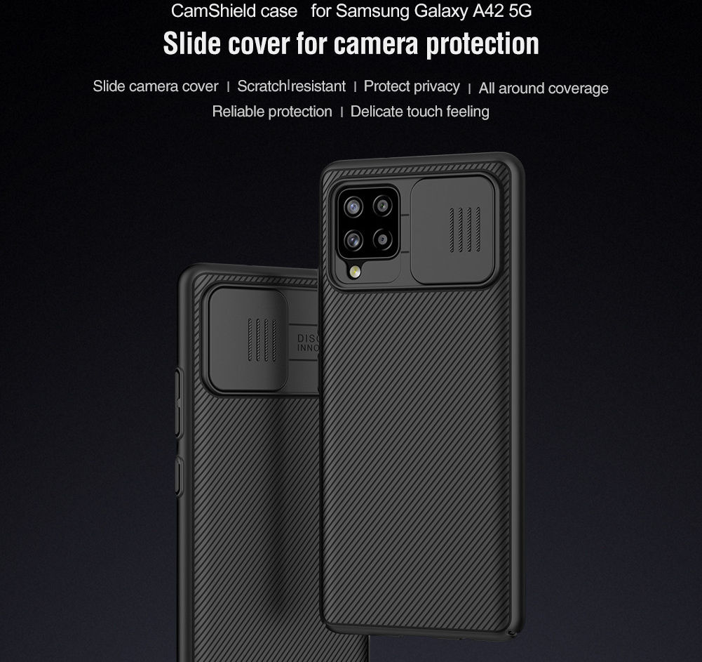 Nillkin CamShield Samsung Galaxy A42 Hoesje met Camera Slider Zwart afbeelding 10