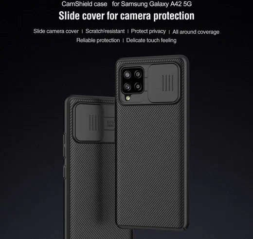 Nillkin CamShield Samsung Galaxy A42 Hoesje met Camera Slider Zwart afbeelding 10
