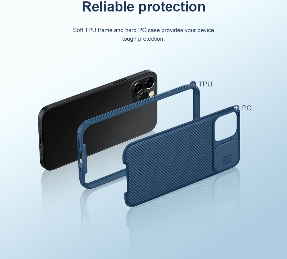 Nillkin CamShield iPhone 12/12 Pro MagSafe Hoesje Camera Slider Zwart afbeelding 9