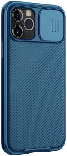 Nillkin CamShield iPhone 12/12 Pro MagSafe Hoesje Camera Slider Blauw afbeelding 2
