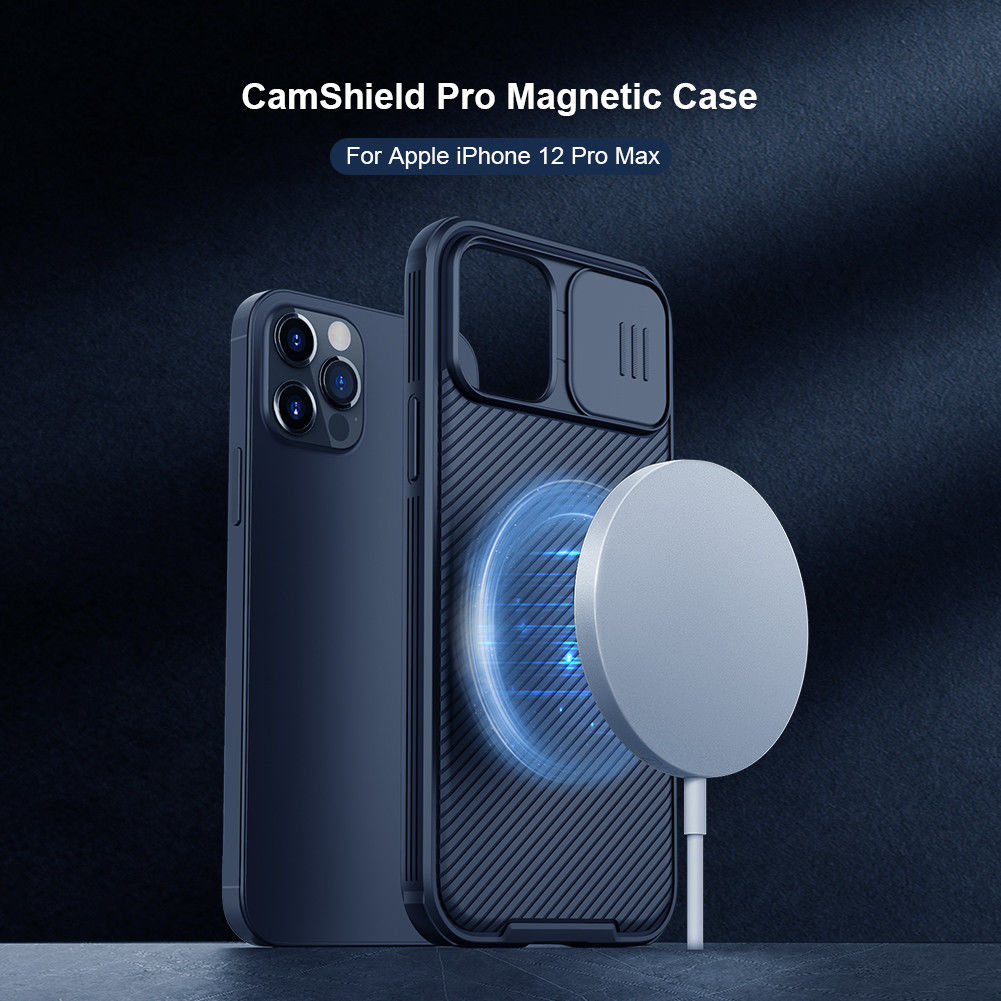 Nillkin CamShield iPhone 12 Pro Max MagSafe Hoesje Camera Slider Zwart afbeelding 6