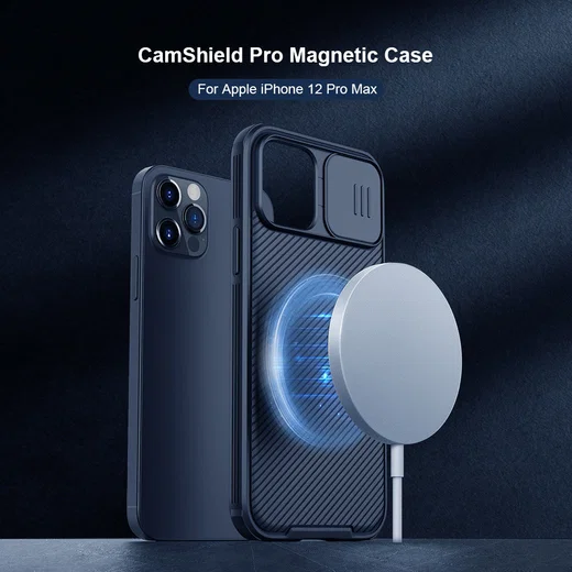 Nillkin CamShield iPhone 12 Pro Max MagSafe Hoesje Camera Slider Zwart afbeelding 6