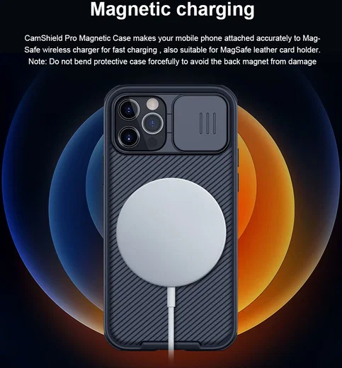 Nillkin CamShield iPhone 12 Pro Max MagSafe Hoesje Camera Slider Zwart afbeelding 7