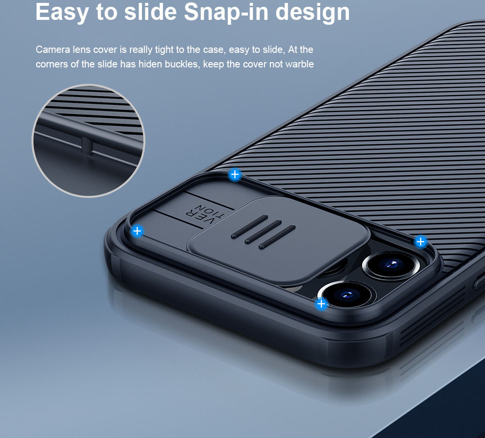 Nillkin CamShield iPhone 12 Pro Max MagSafe Hoesje Camera Slider Zwart afbeelding 8